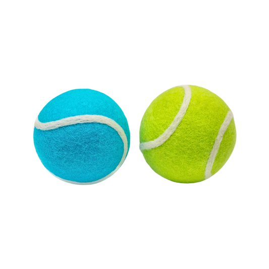Organic Wool Tennis Dog Ball | Blue