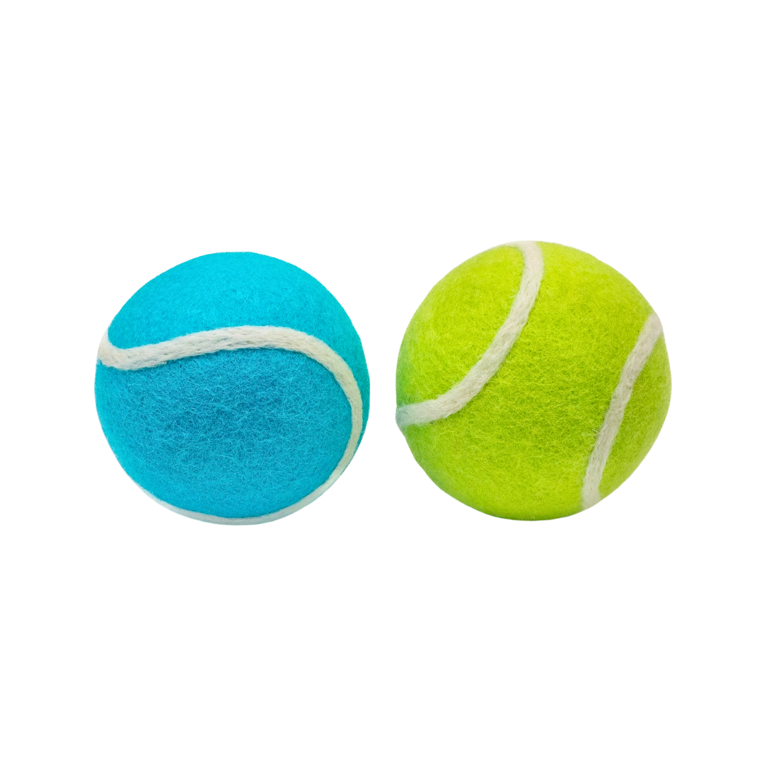 Friendsheep Organic Wool Tennis Dog Ball | Blue