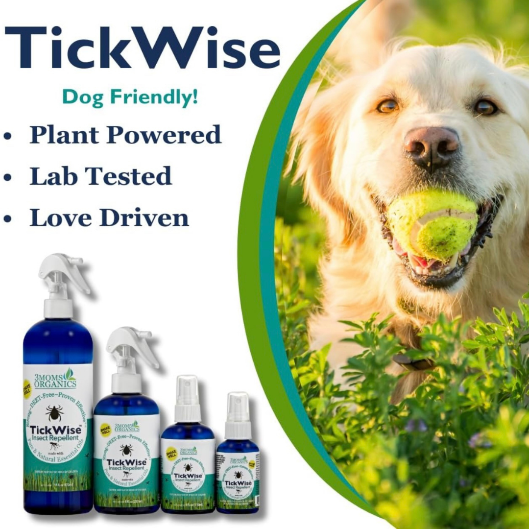 3 Moms Organics Tickwise | Natural Tick & Insect Repellent for Dogs