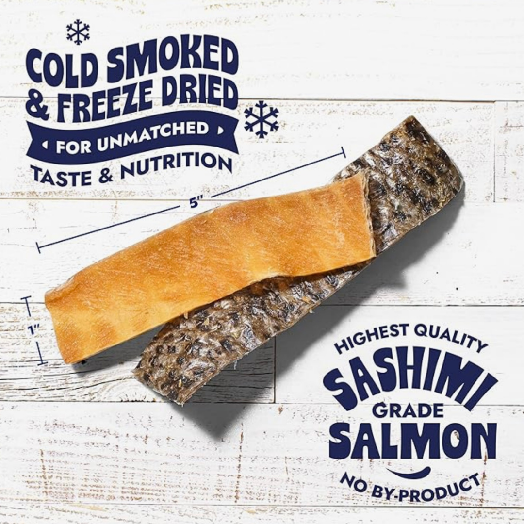 Finfare Freeze-Dried Salmon Skin Strips