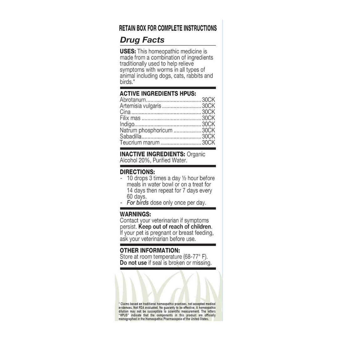 Ollopets Worms | Homeopathic Digestive + Parasite Support