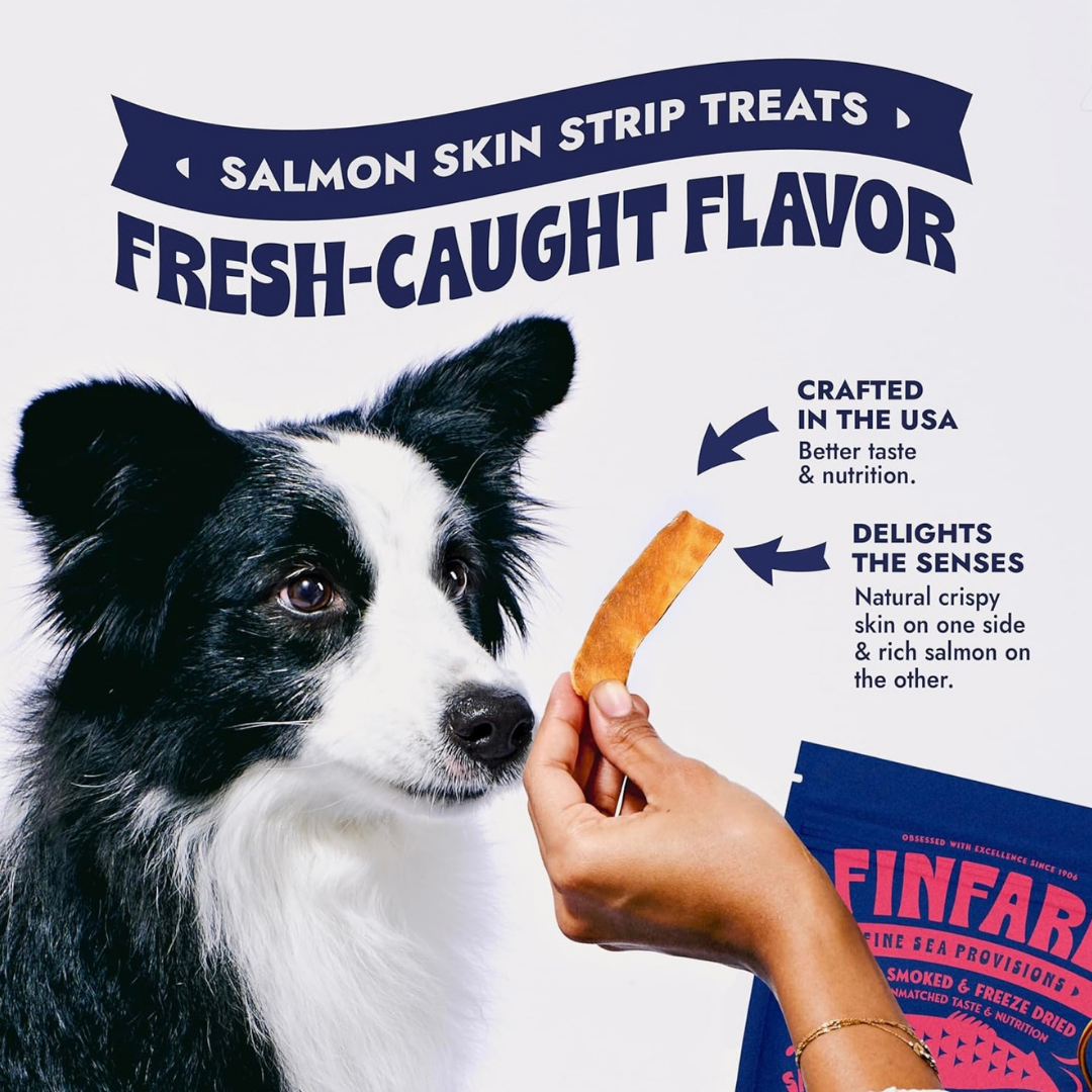 Finfare Freeze-Dried Salmon Skin Strips