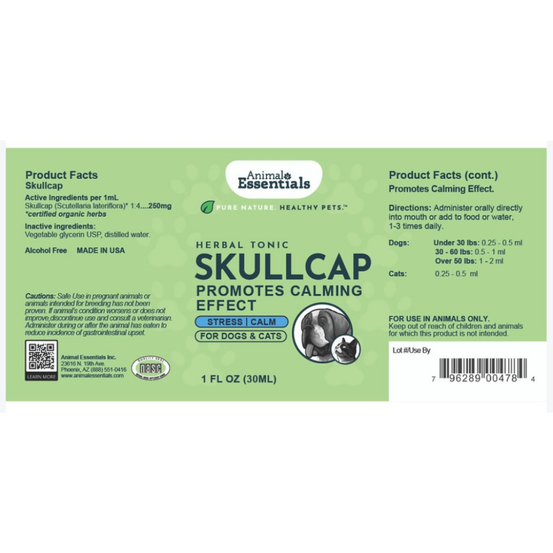 Animal Essentials Skullcap | Promotes Calming Effect