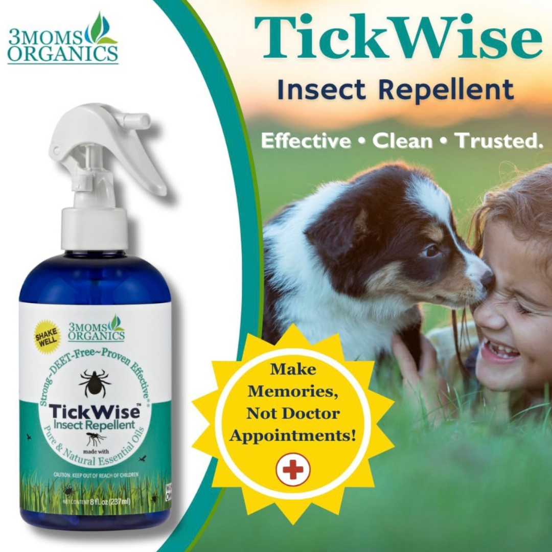 3 Moms Organics Tickwise | Natural Tick & Insect Repellent for Dogs