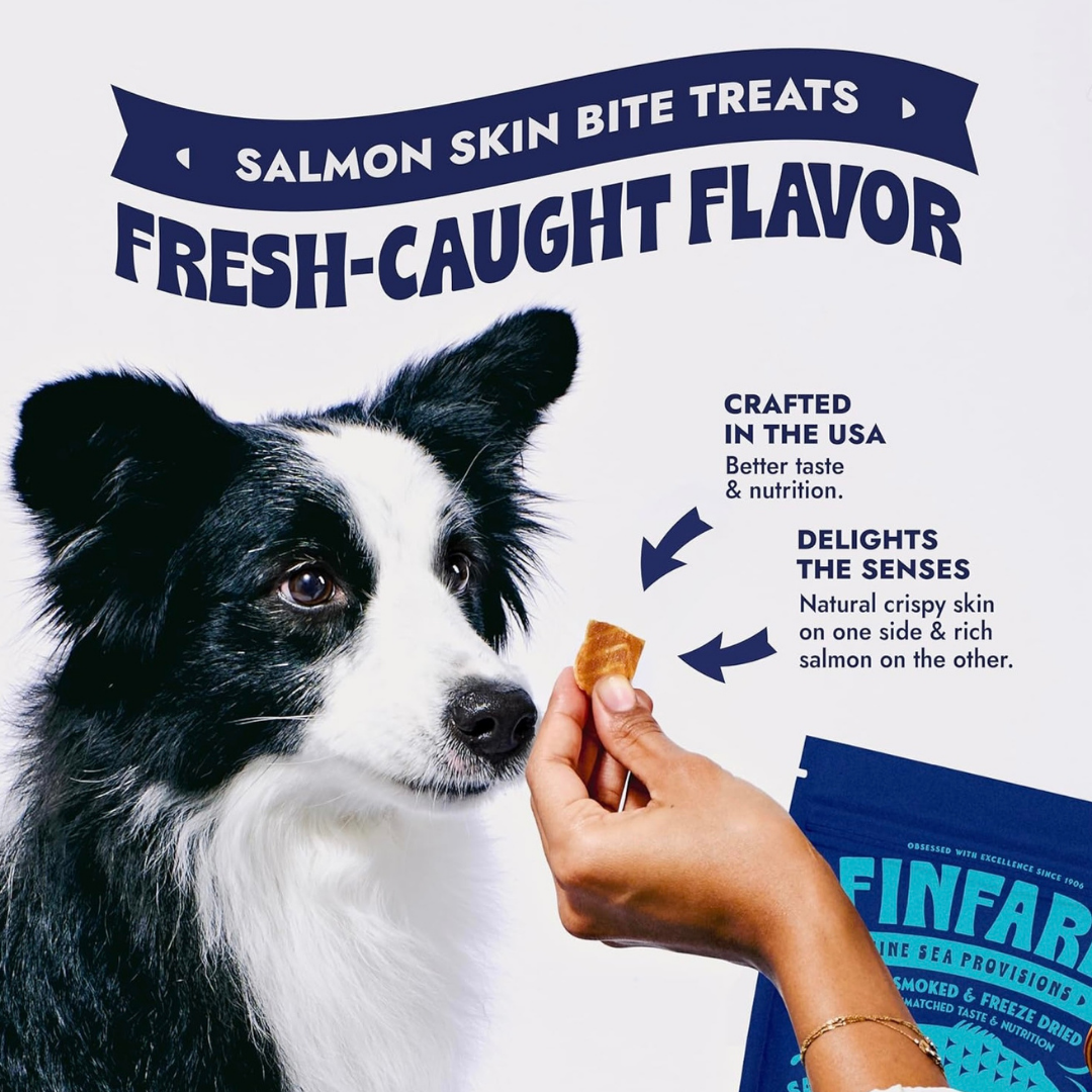 Finfare Freeze-Dried Salmon Skin Bites
