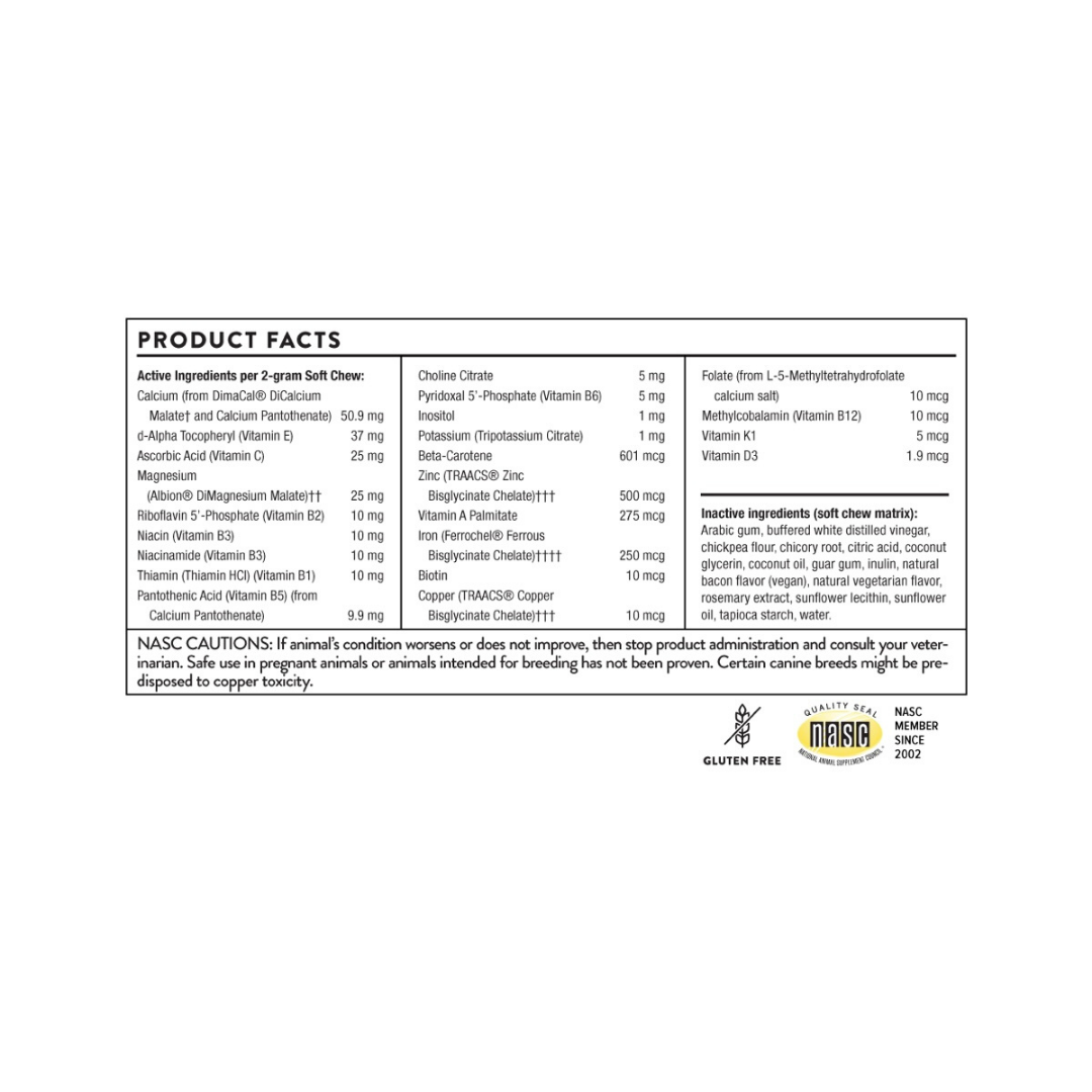 ThorneVet Canine Basic Nutrients | Comprehensive Multivitamin