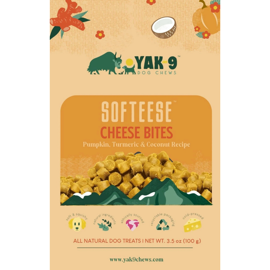 Yak9 Softeese Yak Cheese Bites | Pumpkin + Turmeric + Coconut