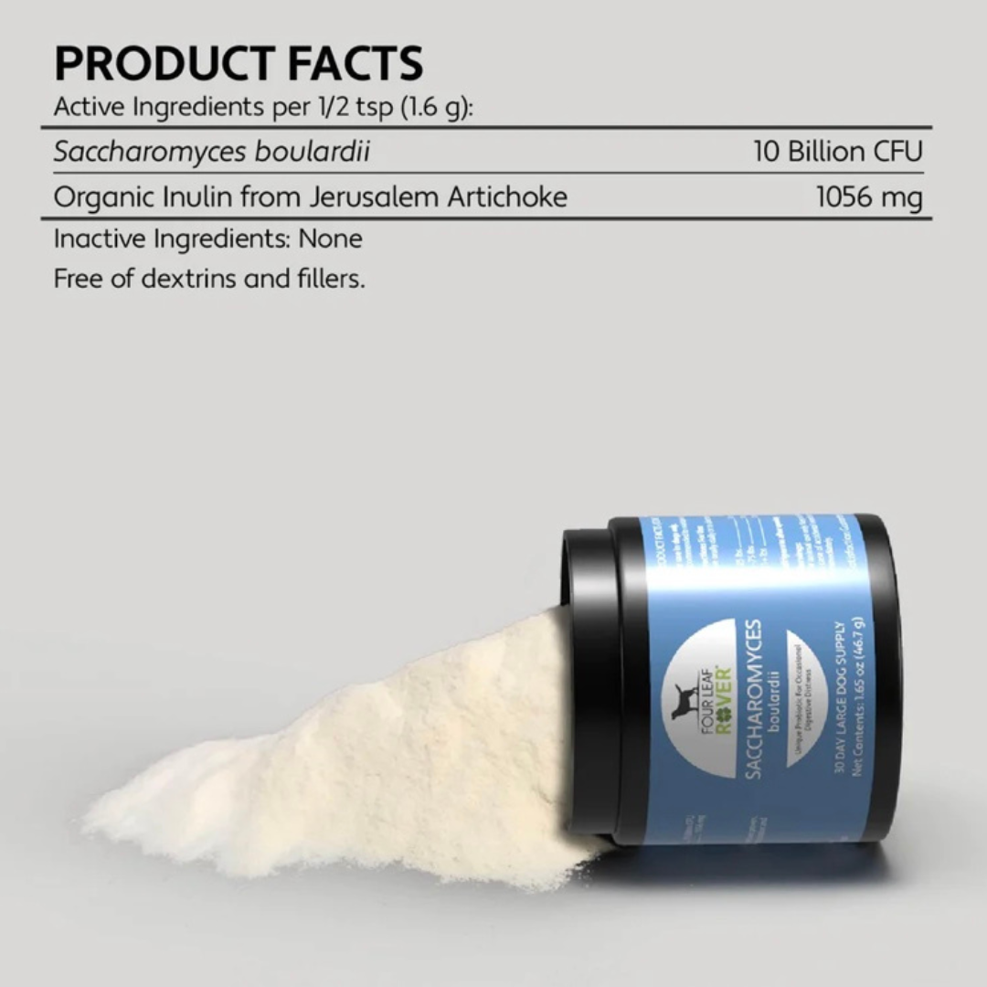 Four Leaf Rover Saccharomyces Boulardii | Digestive + Gut Health Support