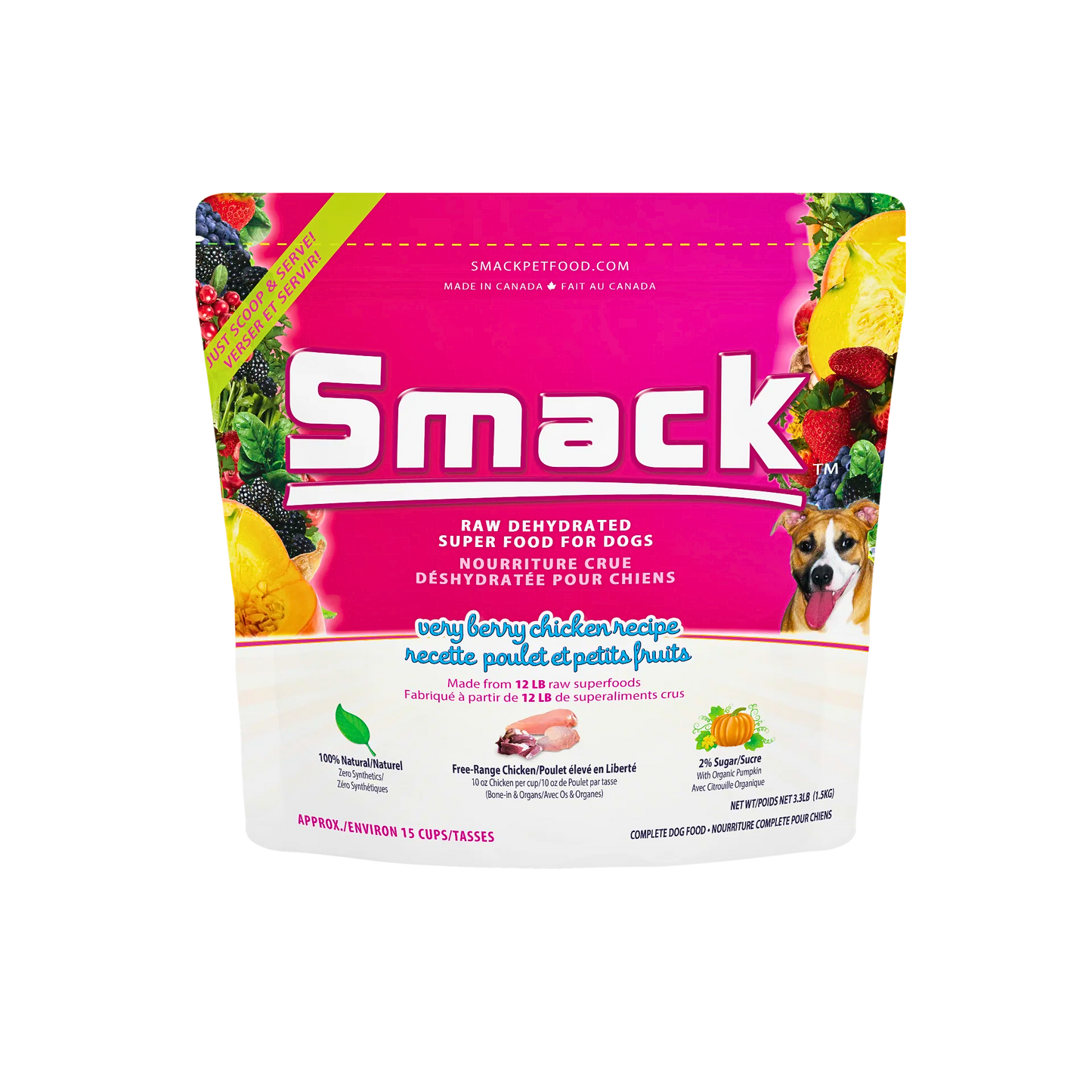 Smack Raw Dehydrated Superfood | Very Berry Chicken