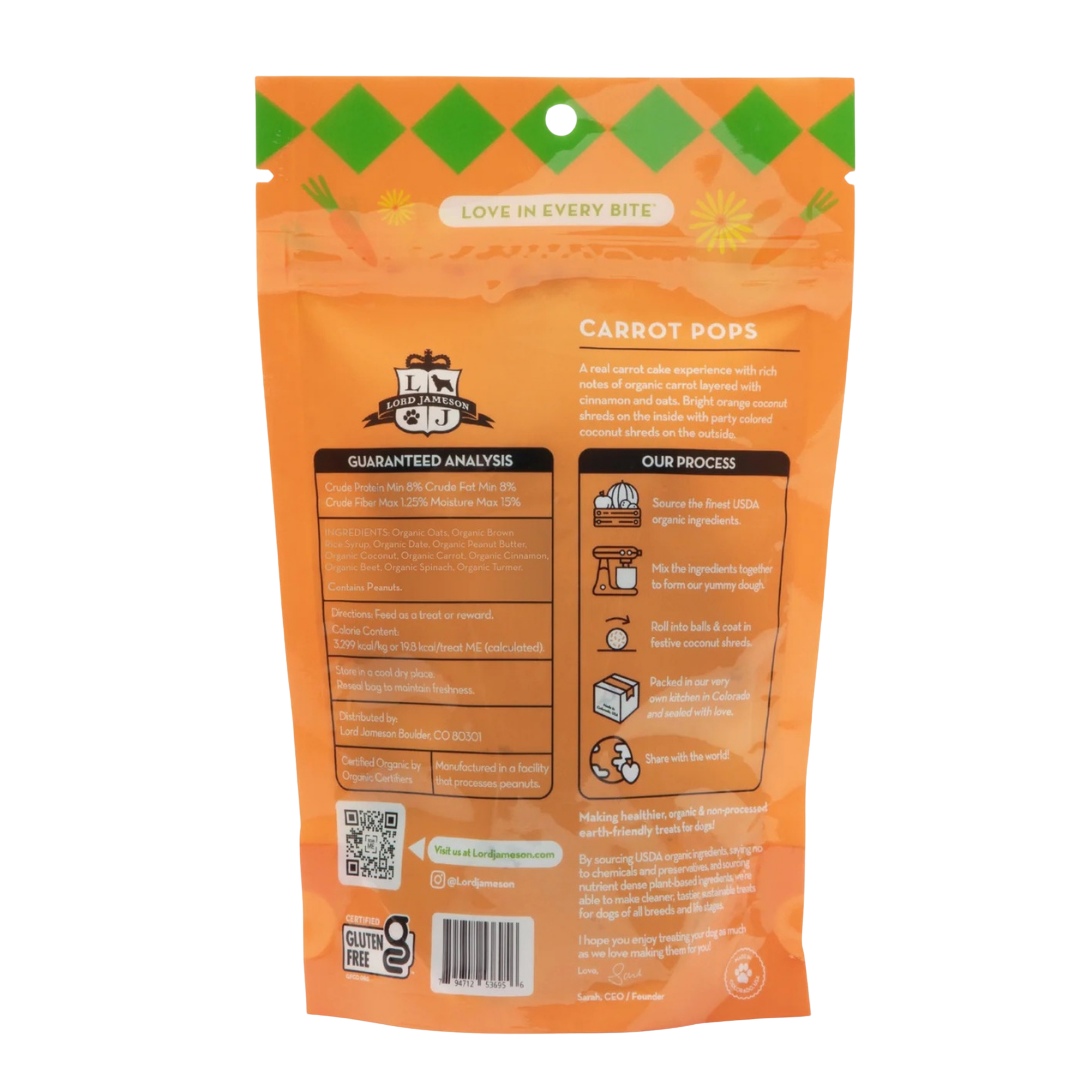 Carrot Pops Organic Treats