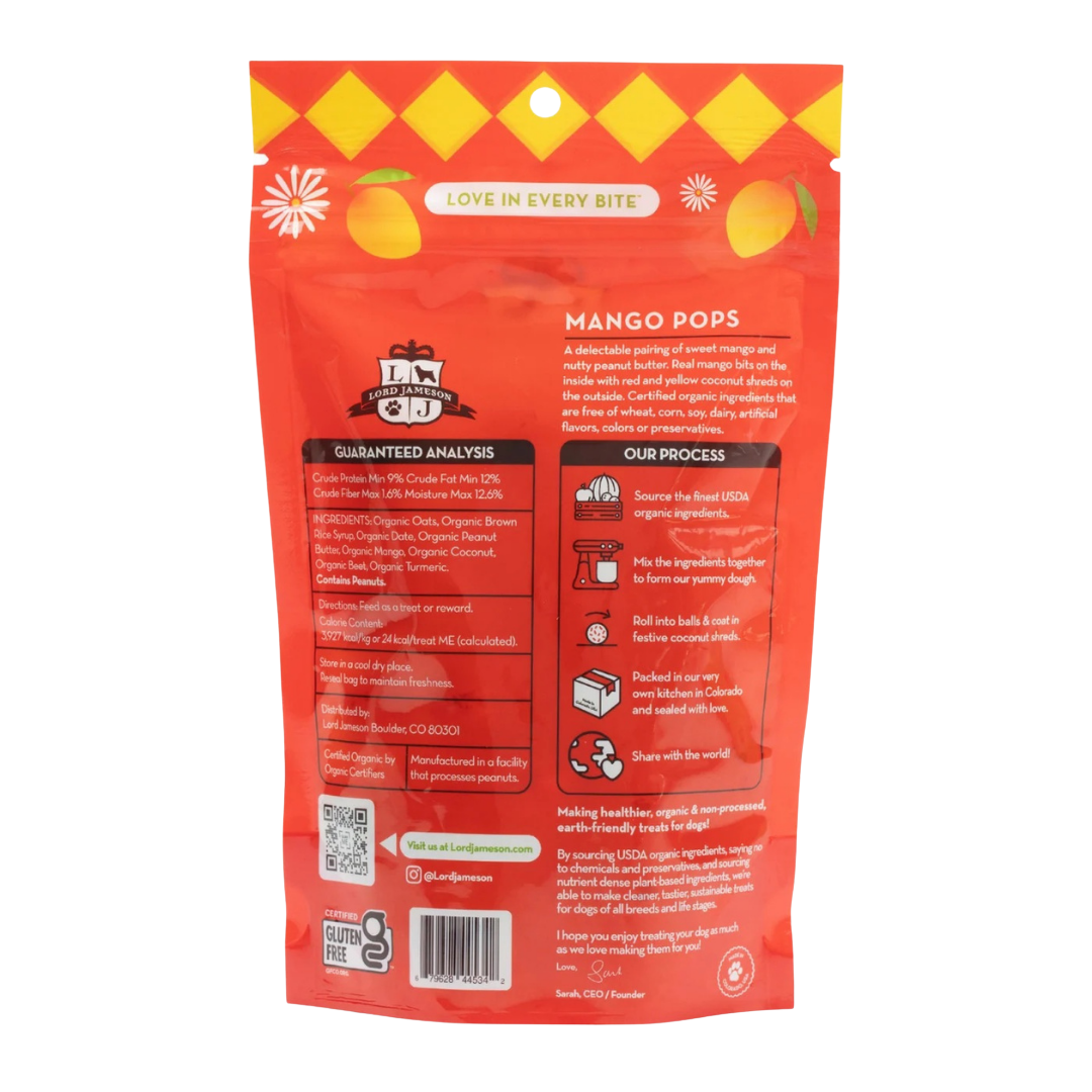 Mango Pops Organic Treats