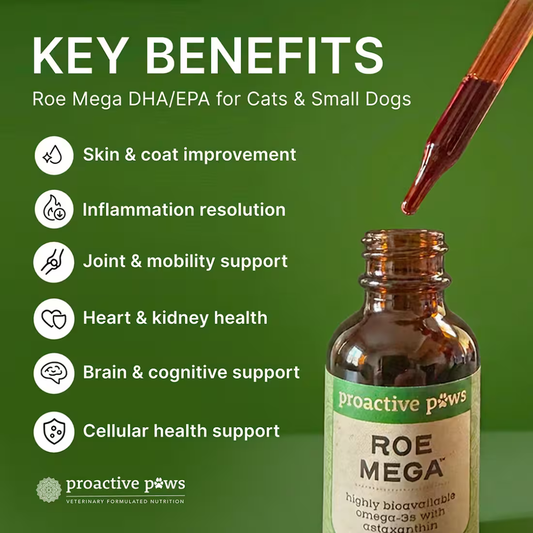 ProActive Paws Roe Mega DHA/EPA | Phospholipid Omega-3 With Caviar Oil & Astaxanthin