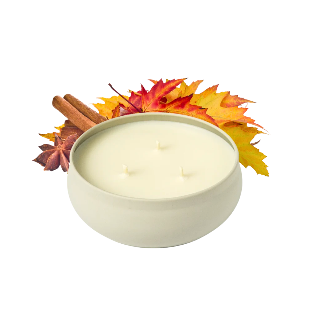 Grow Natural Candle | Flannel + Leaves
