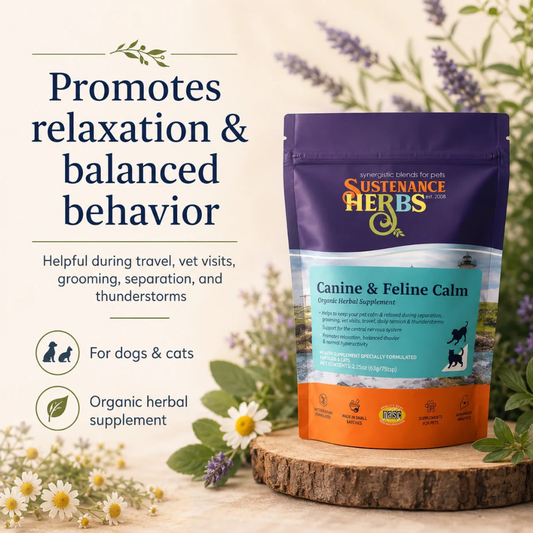 Sustenance Herbs Canine Calm | Organic Anxiety Powder