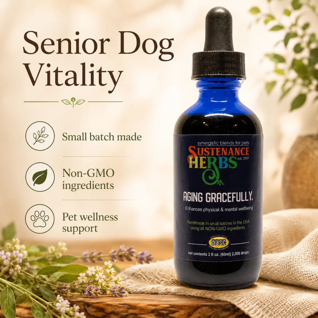 Sustenance Herbs Aging Gracefully | Senior Dog Vitality Tincture