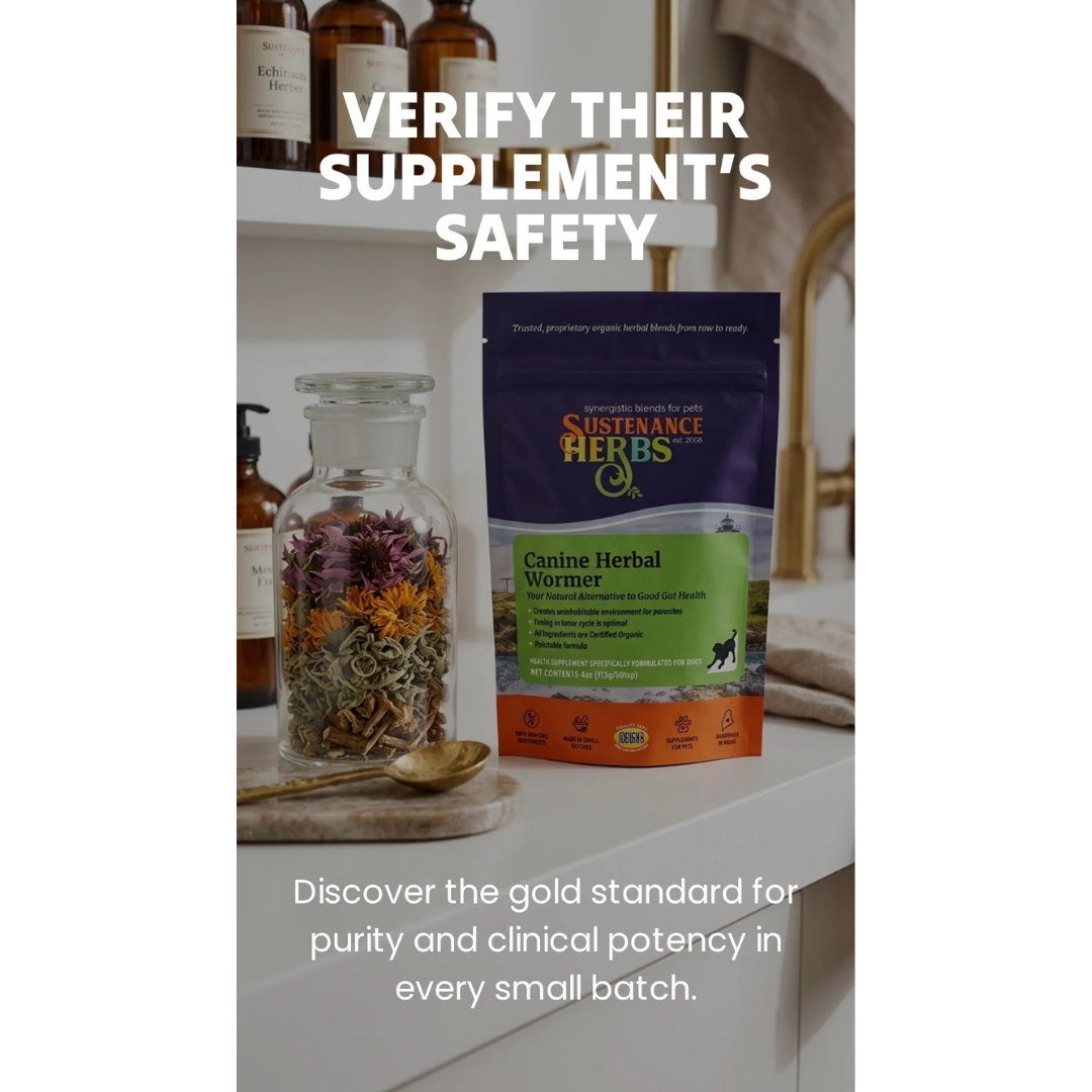 Sustenance Herbs Canine Herbal Wormer Powder | Natural Dog Dewormer
