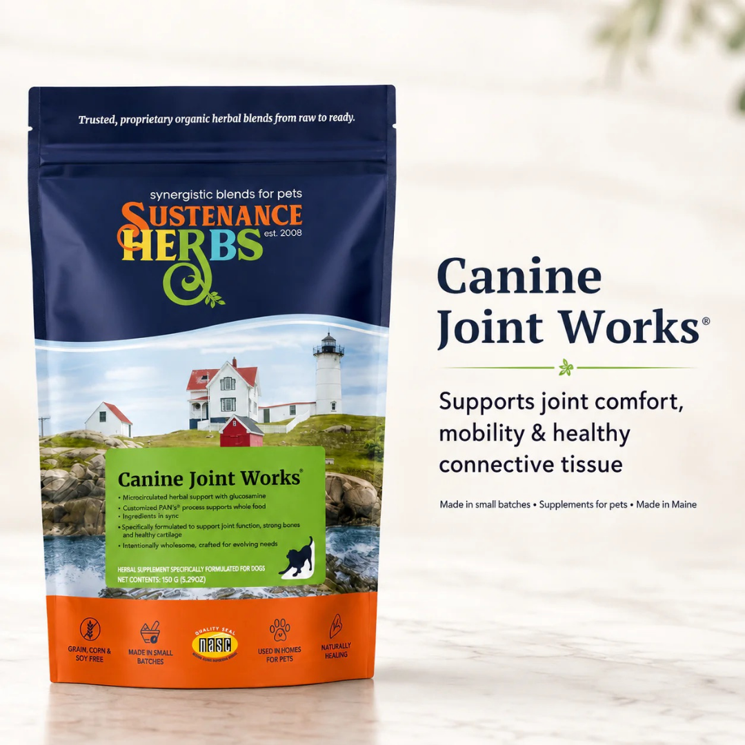 Sustenance Herbs Canine Joint Works | Organic Hip + Joint Support