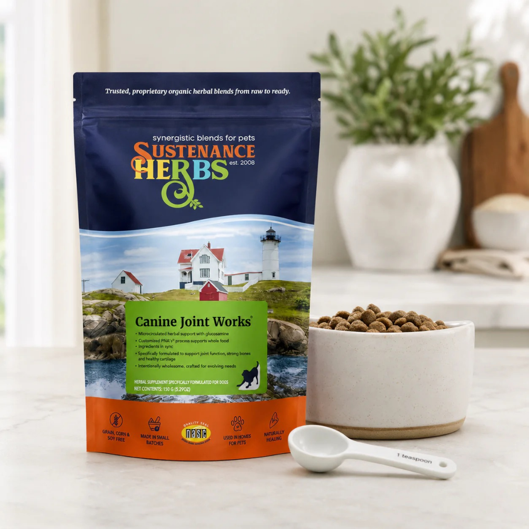 Sustenance Herbs Canine Joint Works | Organic Hip + Joint Support