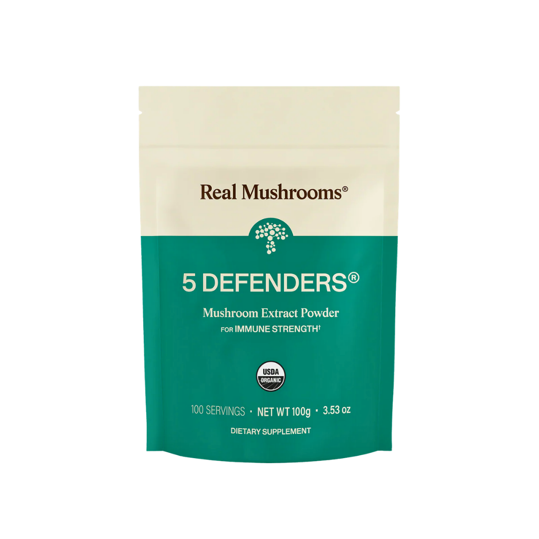 Real Mushrooms 5 Defenders | Organic Immune Support Mushroom Blend