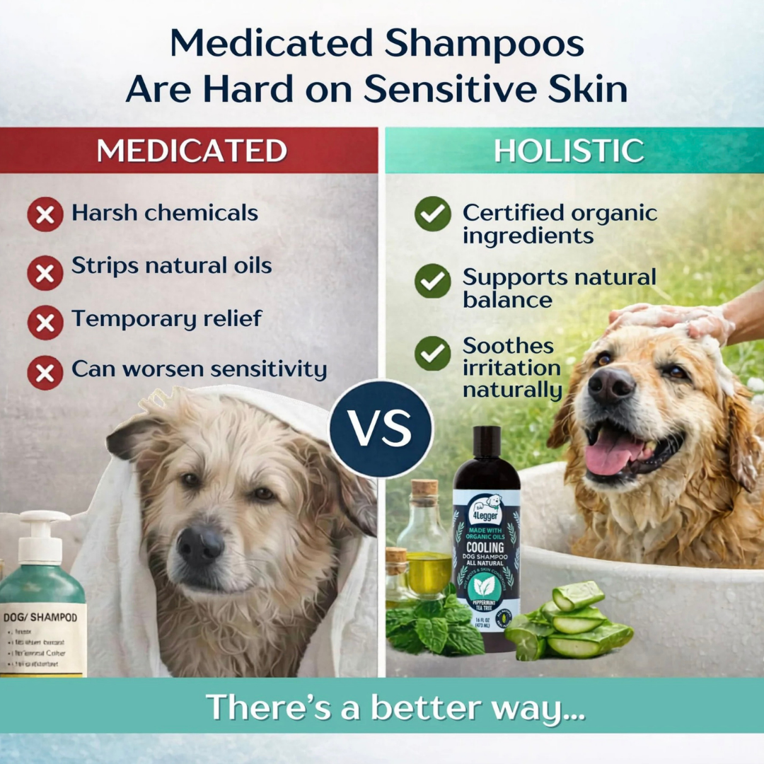 4-Legger Organic Cooling Shampoo | Natural Yeast + Antifungal Support