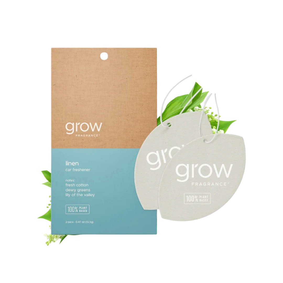 Grow Natural Car Fresheners | Linen