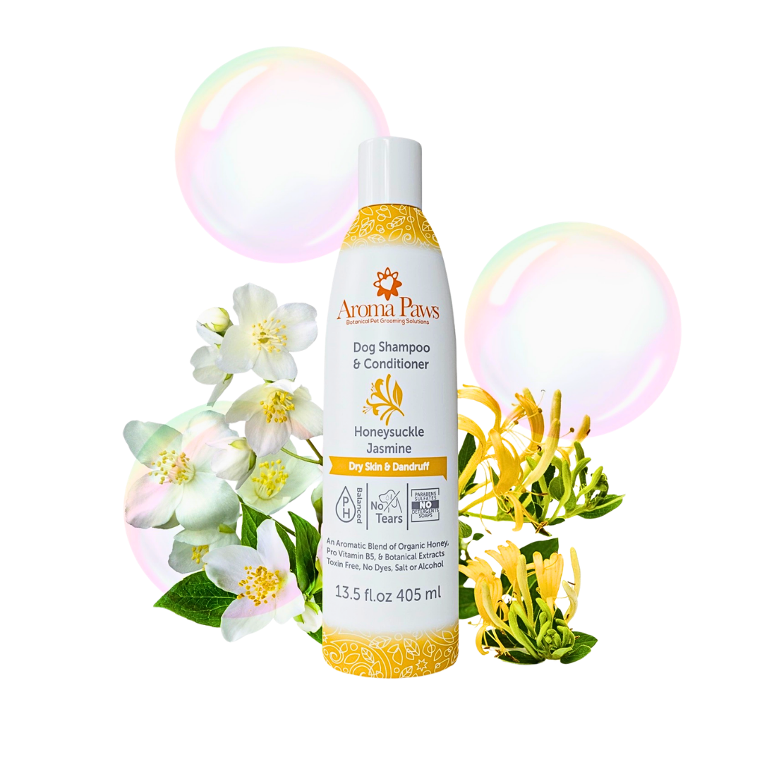 Aroma Paws Honeysuckle Jasmine Shampoo | Dry Skin + Dandruff