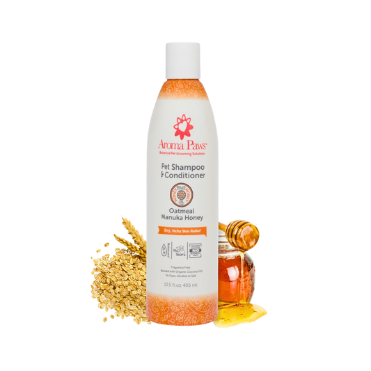 Aroma Paws Oatmeal Manuka Honey Shampoo | Dry + Itchy Skin Relief