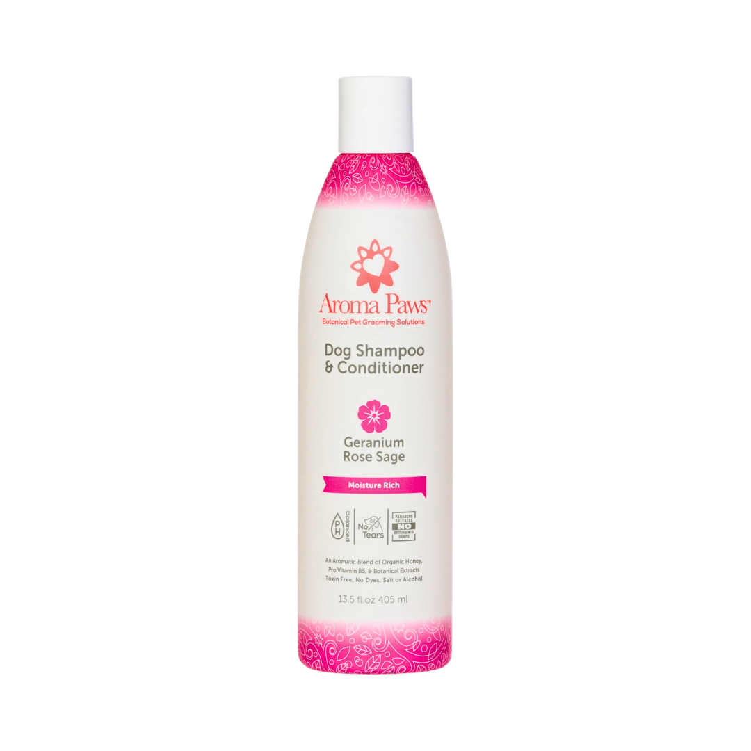 Aroma Paws Geranium Rose Sage Shampoo | Moisture Rich