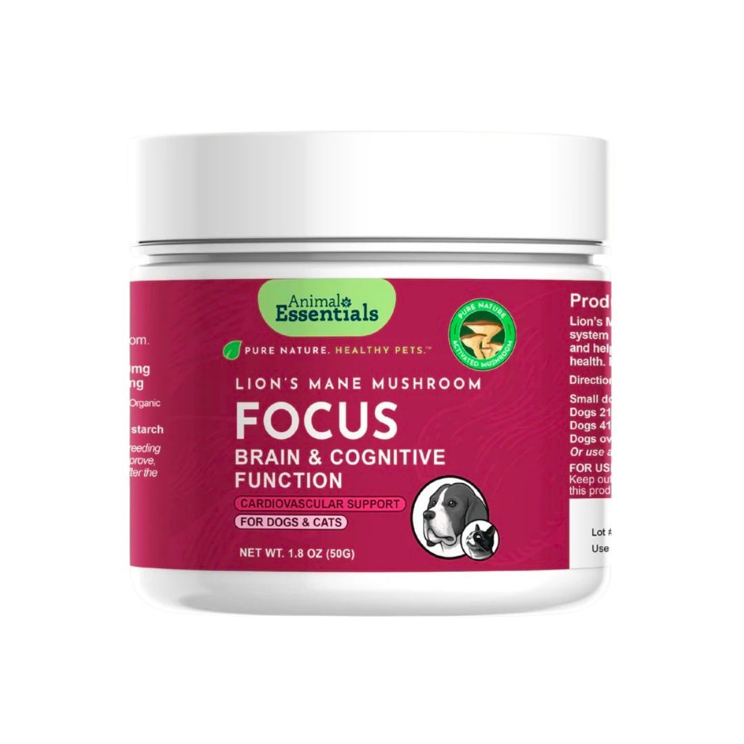 Animal Essentials Focus Organic Lion’s Mane Mushroom | Brain + Nerve Support