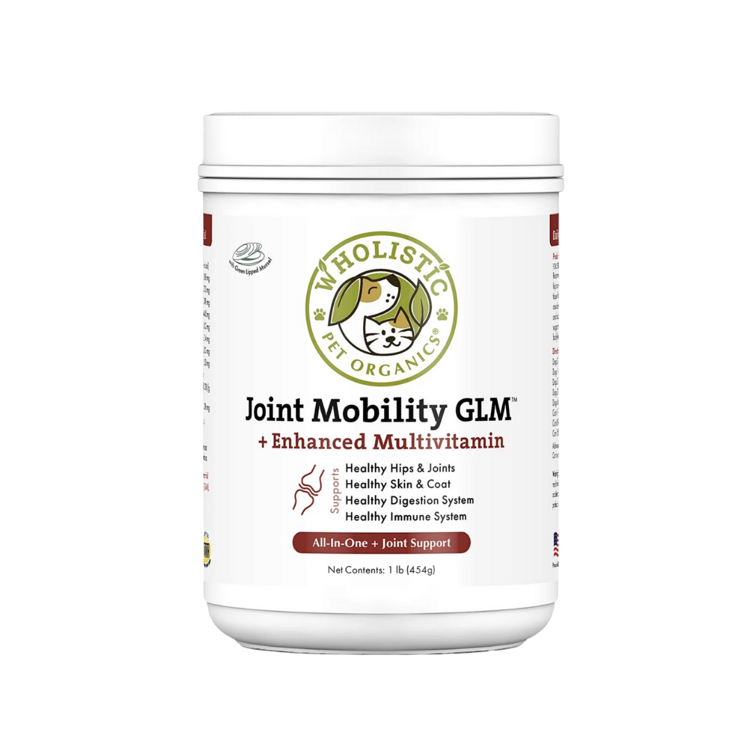 Wholistic Pet Organics Joint Mobility GLM | Multivitamin + Joint Support + Green Lipped Mussels