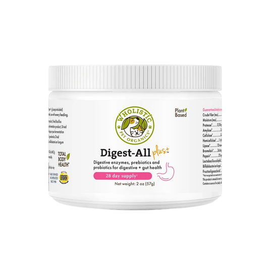 Wholistic Pet Organics Digest All Plus | Plant-Based Digestive Enzymes + Probiotics