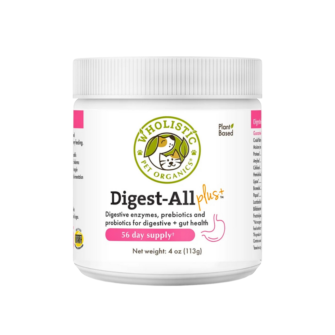Wholistic Pet Organics Digest All Plus | Plant-Based Digestive Enzymes + Probiotics