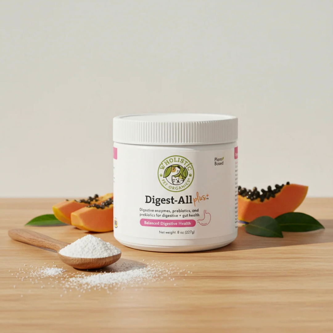Wholistic Pet Organics Digest All Plus | Plant-Based Digestive Enzymes + Probiotics