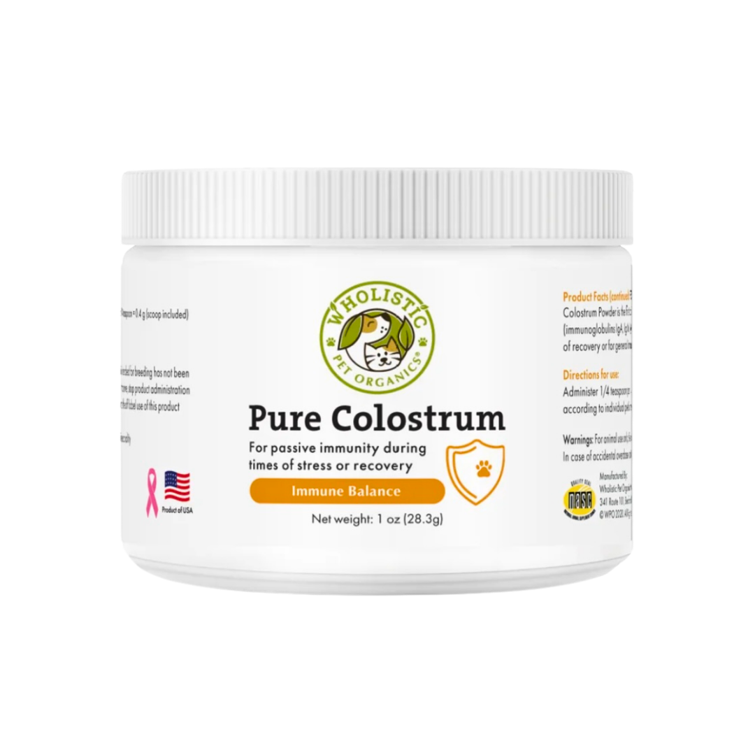 Wholistic Pet Organics Pure Colostrum | Immune Support + Allergy Relief