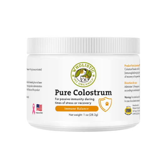 Wholistic Pet Organics Pure Colostrum | Immune Support + Allergy Relief