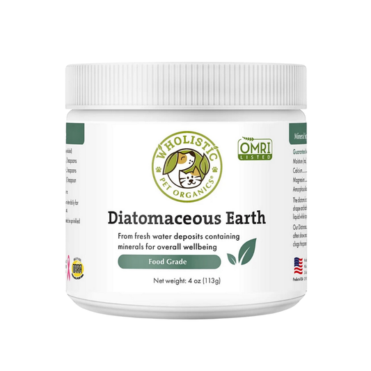 Wholistic Pet Organics Food-Grade Diatomaceous Earth | Natural Mineral + Biting-Insect Support