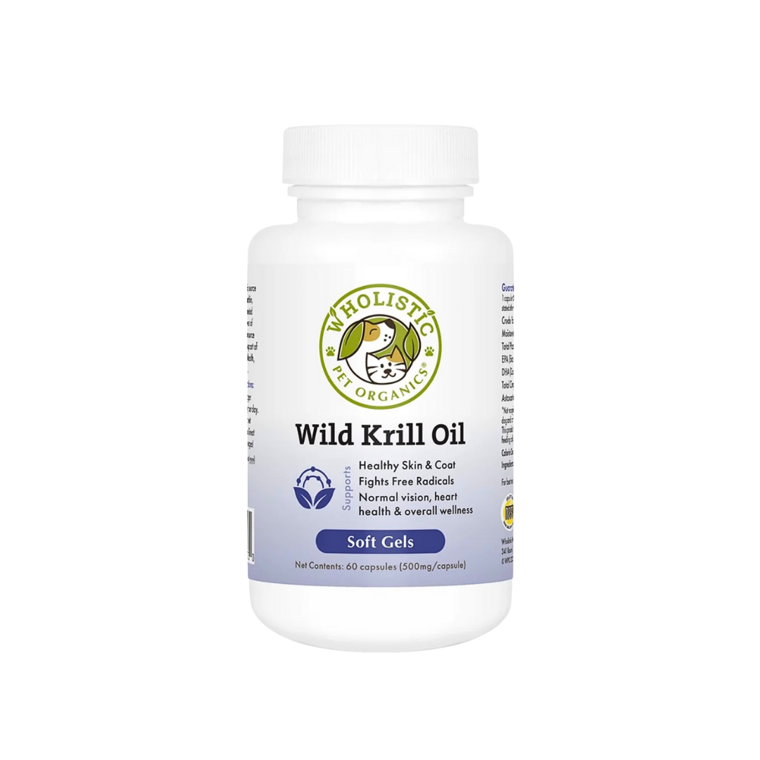 Wholistic Pet Organics Krill Oil Soft Gels | Omega-3 + Antioxidant Support