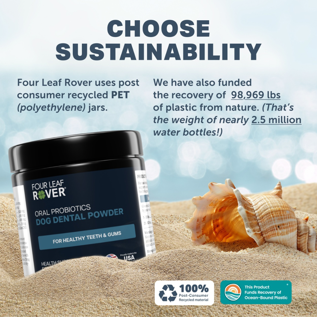 Four Leaf Rover Dog Dental Powder | Plaque, Tartar + Breath Support