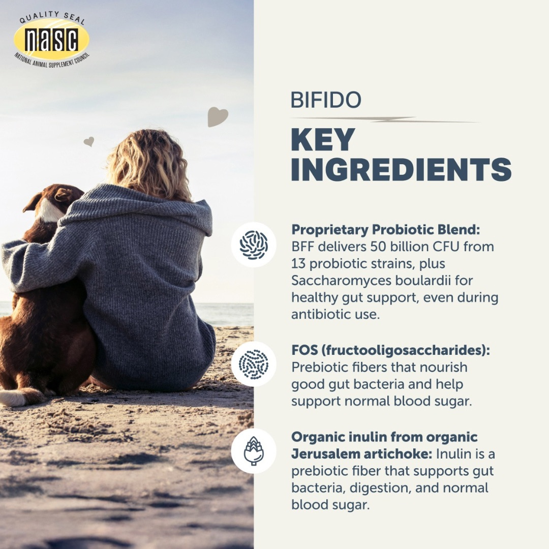 Four Leaf Rover Bifido For Fido | Multi-Strain Probiotic