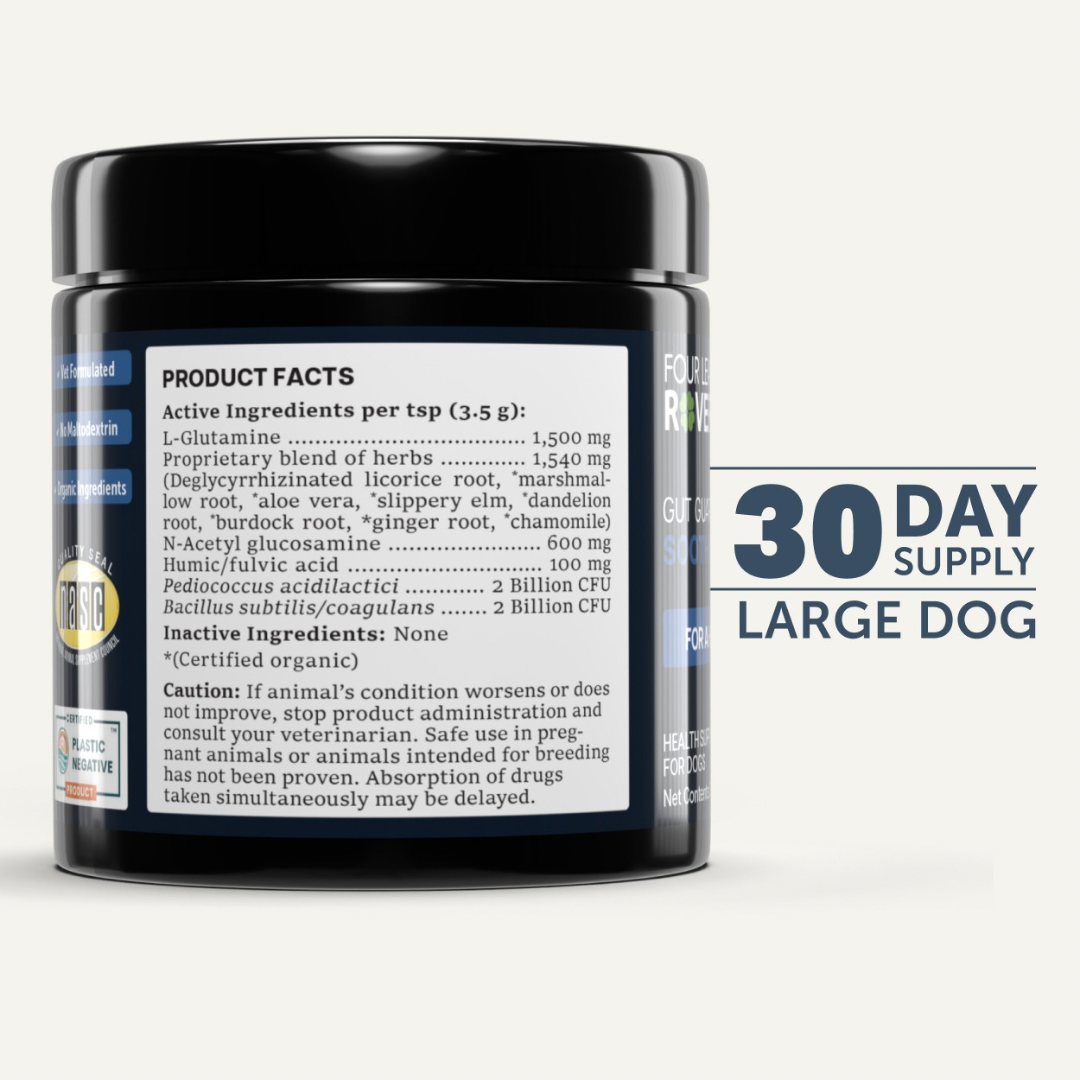 Four Leaf Rover Gut Guard | Natural Support for Irritated + Leaky Gut