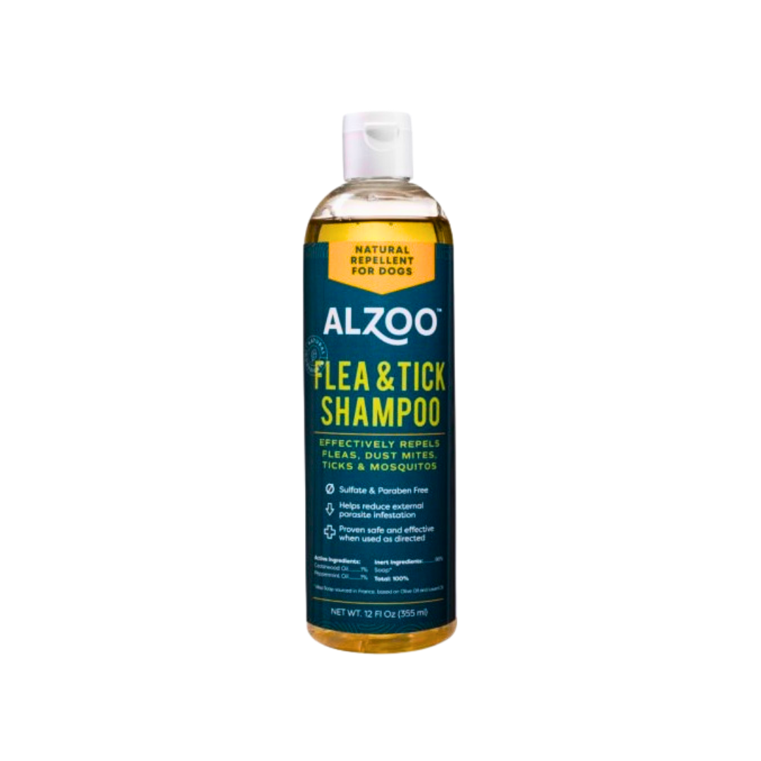 Alzoo Natural Flea + Tick Shampoo for Dogs