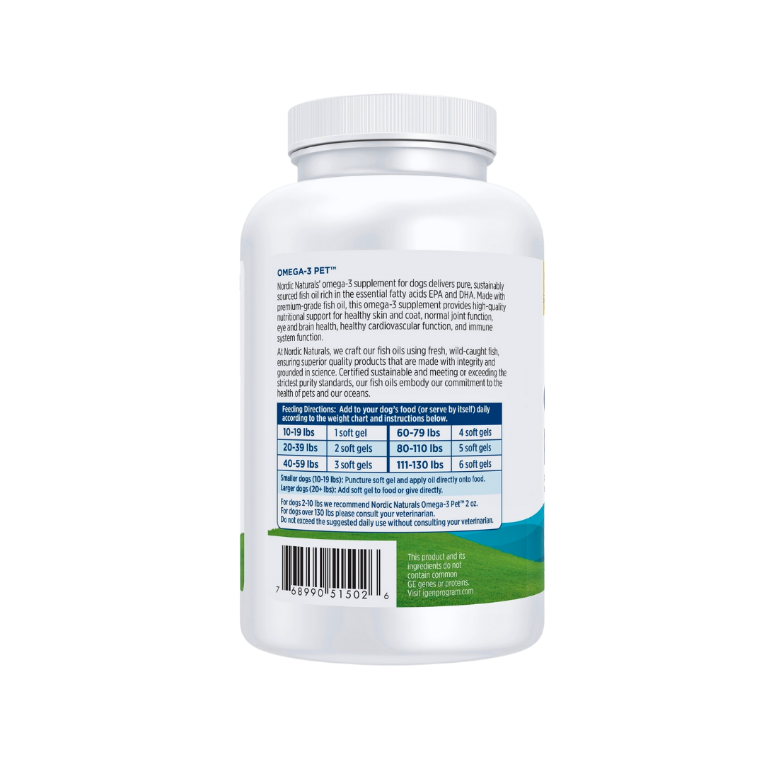 Nordic Naturals Omega-3 Pet Soft Gels | High-Quality + Sustainably Sourced Fish Oil