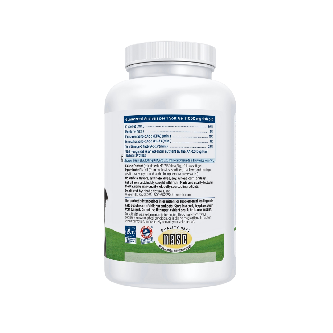 Nordic Naturals Omega-3 Pet Soft Gels | High-Quality + Sustainably Sourced Fish Oil