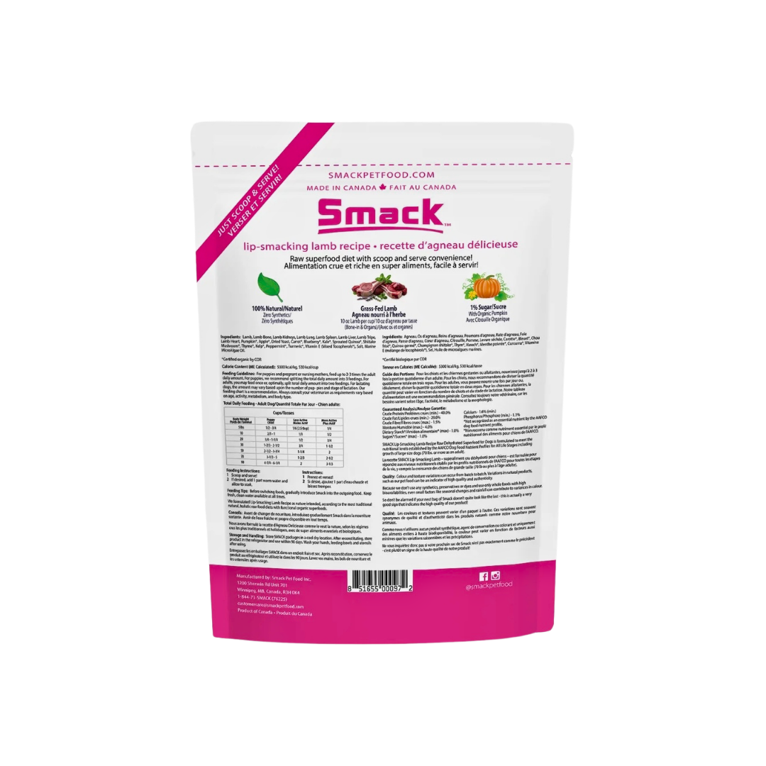 Smack Raw Dehydrated Superfood | Lip Smacking Lamb