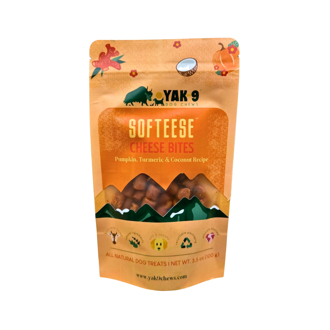 Yak9 Softeese Yak Cheese Bites | Pumpkin + Turmeric + Coconut