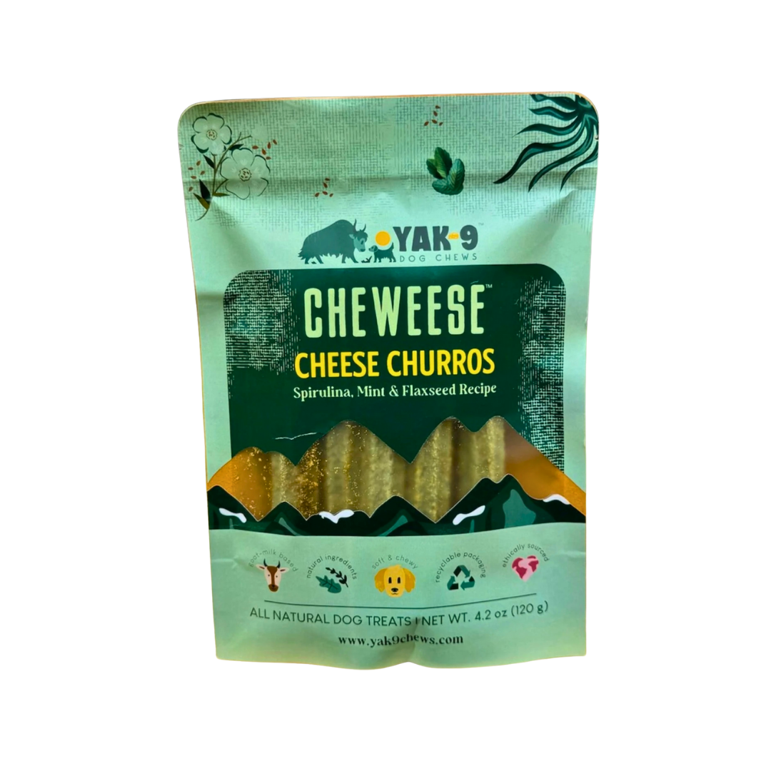 Yak9 Cheweese Yak Cheese Churros | Spirulina Mint Flaxseed