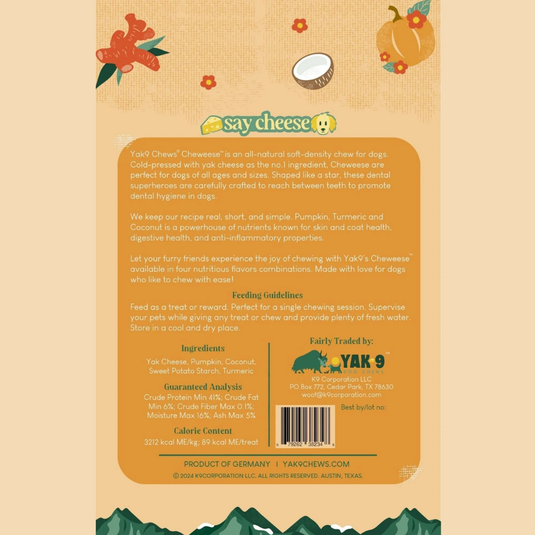 Yak9 Cheweese Yak Cheese Churros | Turmeric Pumpkin Coconut