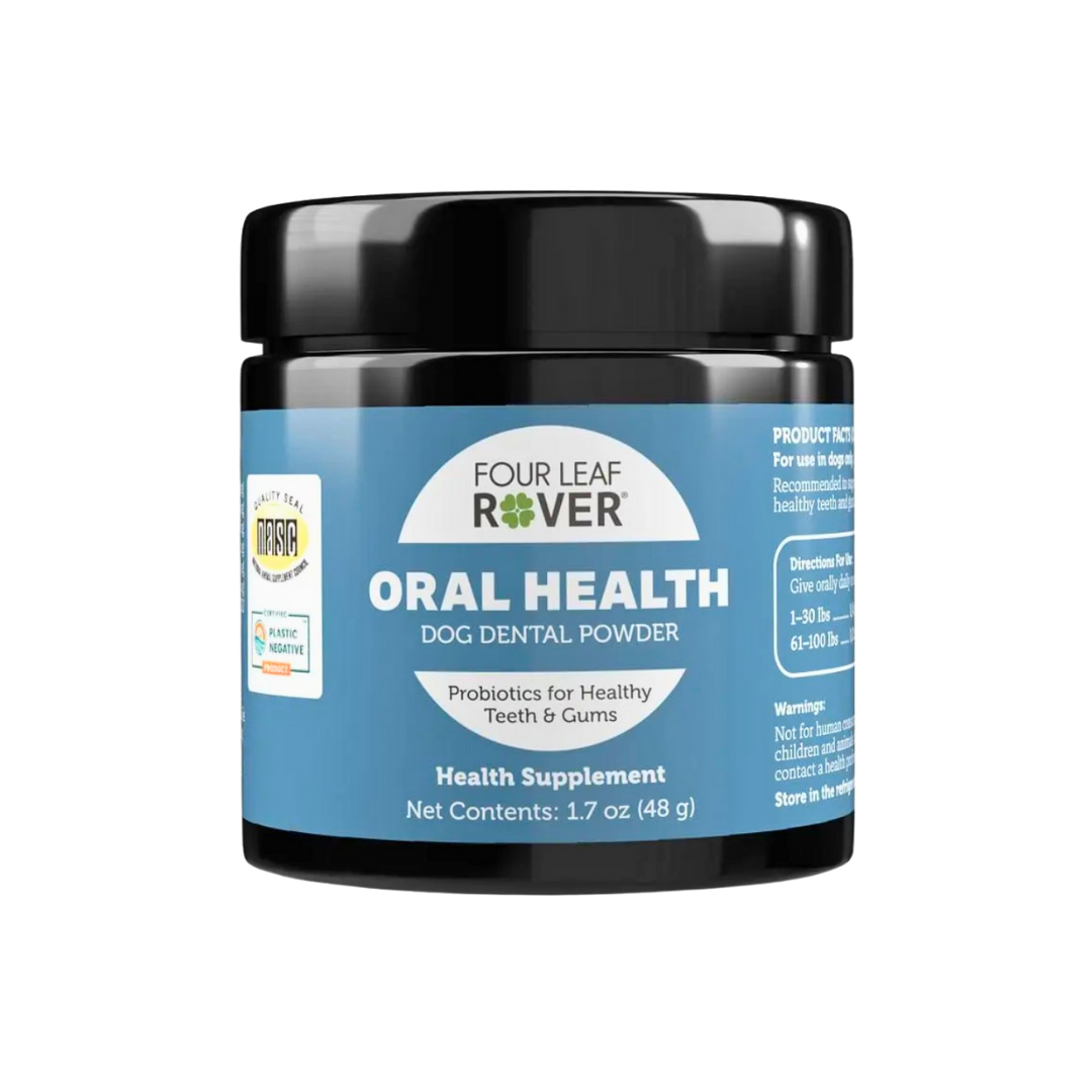 Four Leaf Rover Dog Dental Powder | Plaque, Tartar + Breath Support