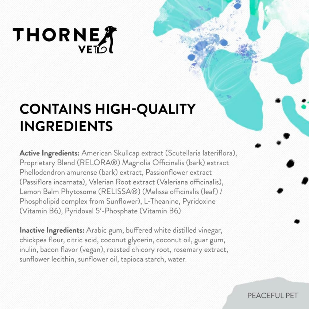 ThorneVet Peaceful Pet | Natural Stress Relief + Calming Support