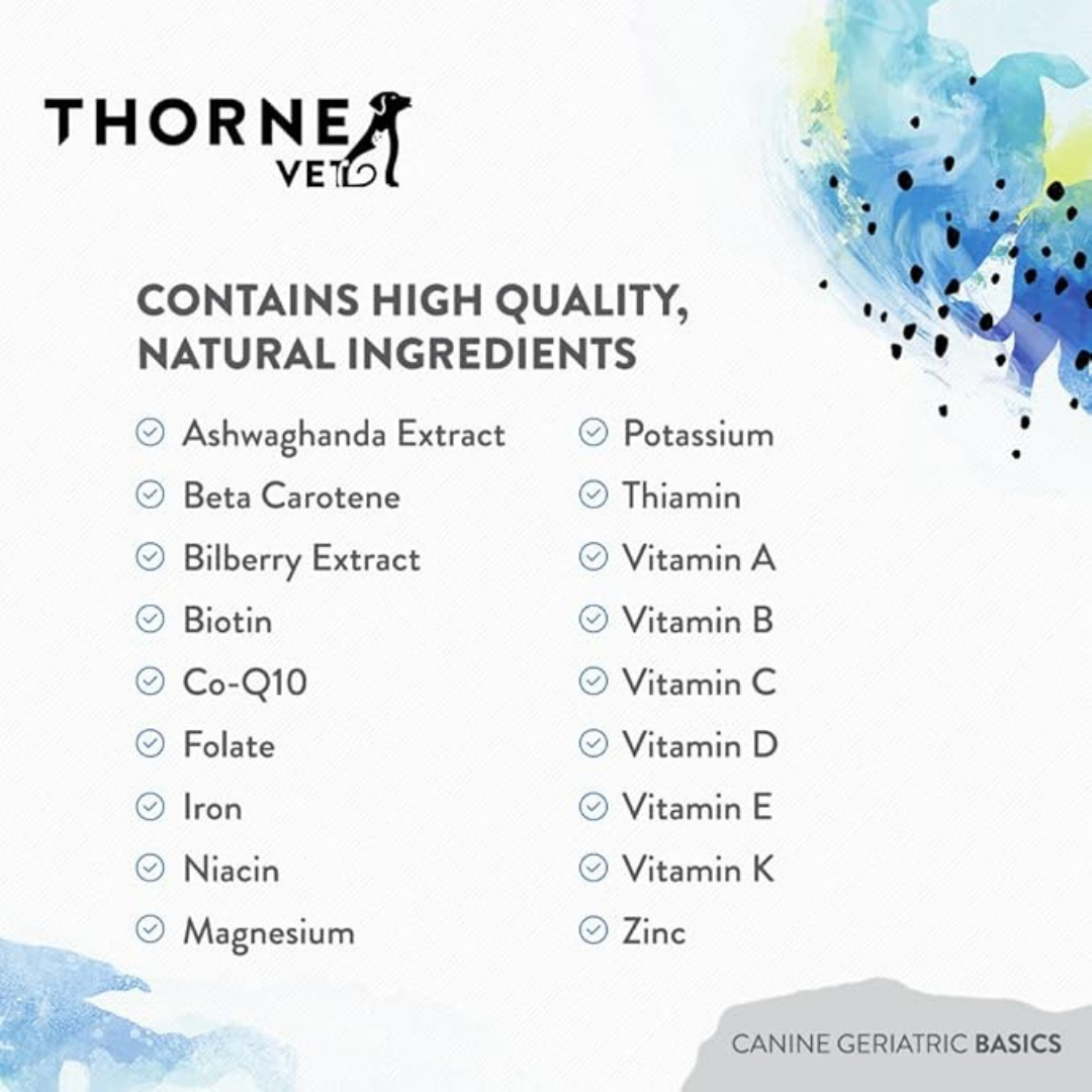 ThorneVet Canine Geriatric Basics | Senior Dog Wellness Formula